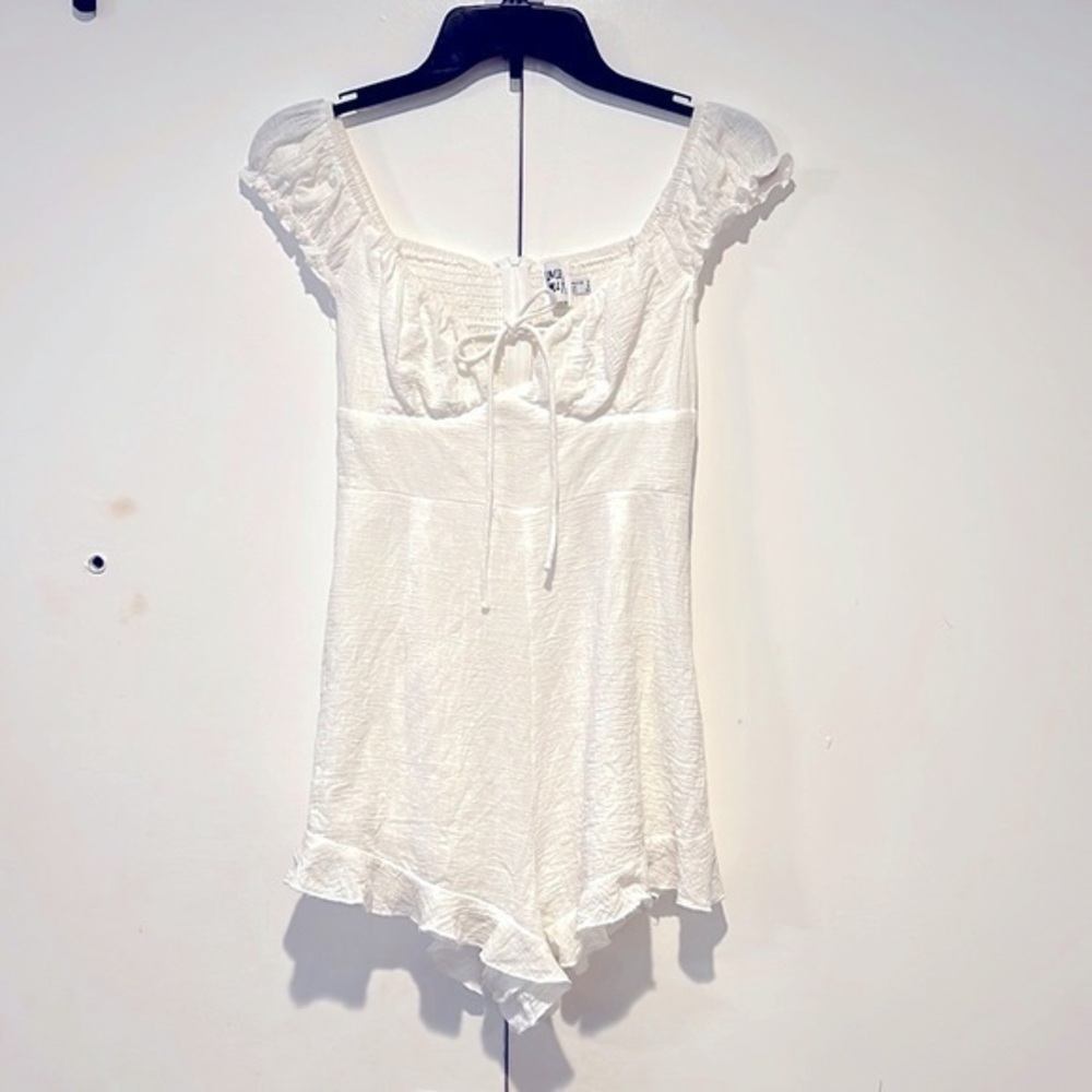 Princess Polly ruffle gather gauze romper